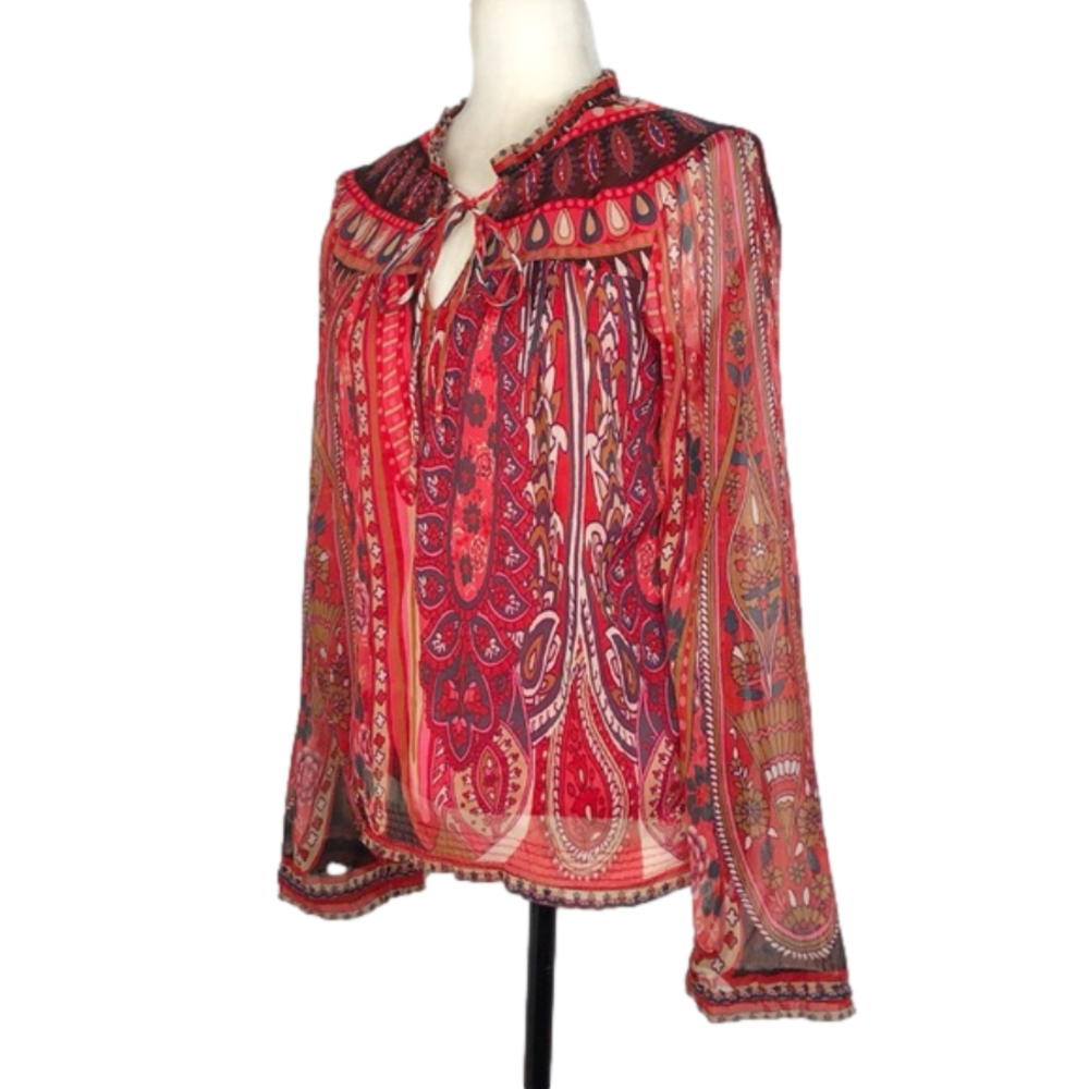 Vero Moda red boho blouse